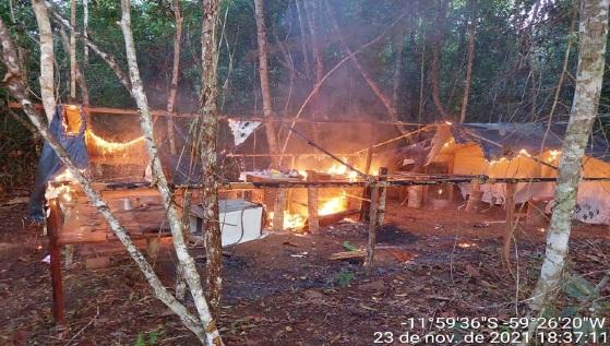 A operação foi feita no Noroeste de Mato Grosso, na divisa com o Estado de Rondônia.