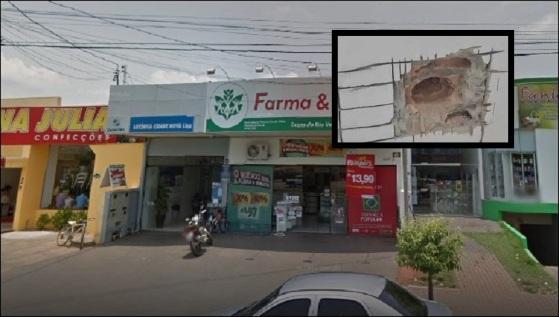 Farmácia na Avenida Mato Grosso, bairro Cidade Nova.