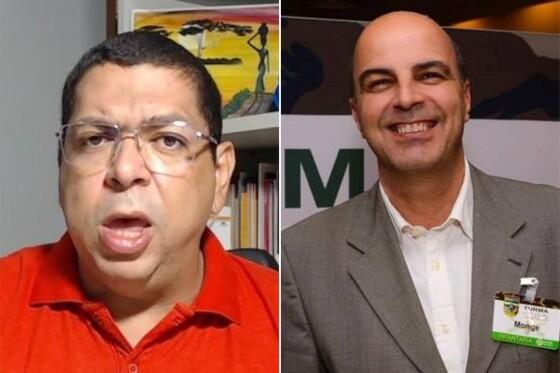 Valdeir Pereira (esq.) foi processado pelo secretário-adjunto, Amauri Monge (dir.)