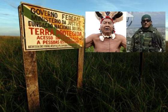 O cacique Damião Paridzané (esq.) teria concordado com o esquema coordenado por Jussielson (dir.)