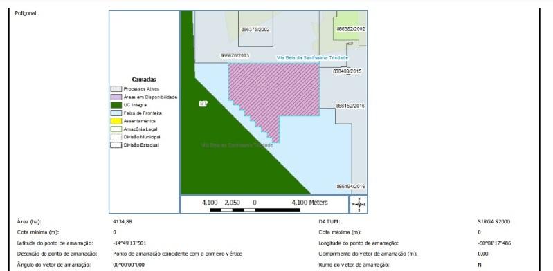 Requerimento mineração Vila Bela