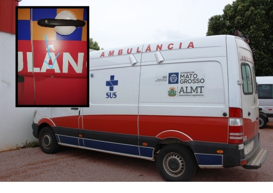 Ambulância SAMU tiro