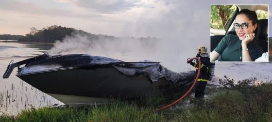 Lancha, arquiteta Rita Cássia, explosão