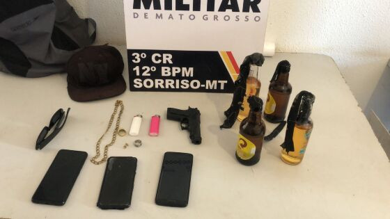 Coquetéis molotov e arma de brinquedo em Sorriso