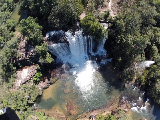 A Cachoeira do Prata, em Juscimeira, teria sido afetada pelas barragens rio acima