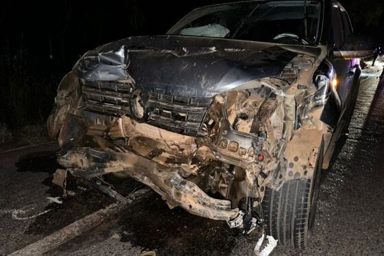 Acidente com Amarok em Poconé