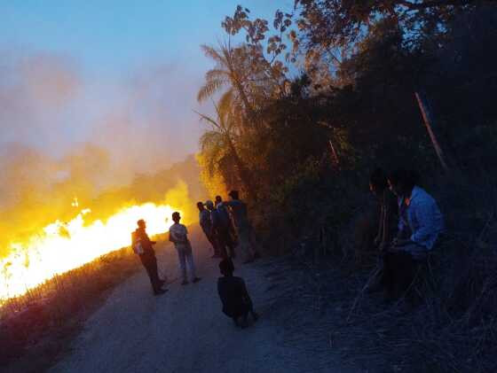 Povo chitano, Portal do Encantado, Incêndio