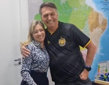 Flávia Moretti e Jair Bolsonaro