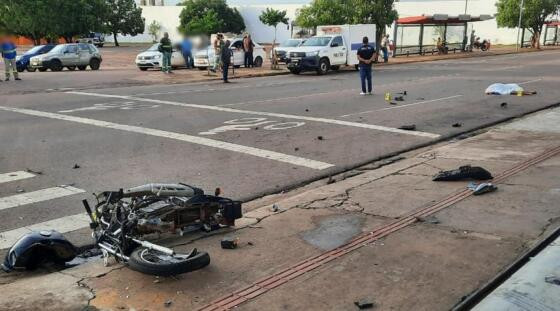 Acidente com morte de motociclista em Rondonópolis