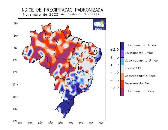 Chuva seca Inmet