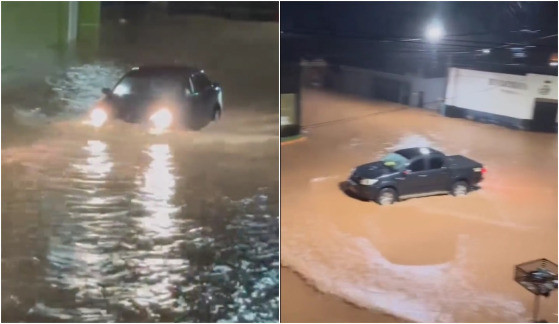 Chuva e alagamento em Cáceres