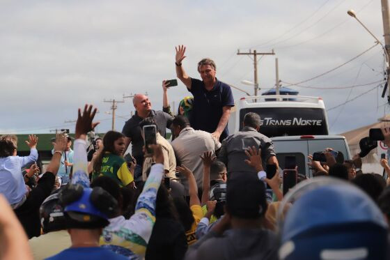 Bolsonaro, chegada, aeroporto, carreata, Várzea Grande, Cuiabá, evento, PL