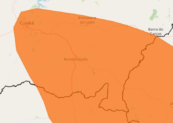alerta laranja inmet baixa umidade sudeste mt