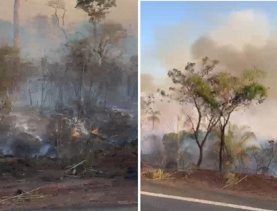 Incêndio, MT-251, Chapada