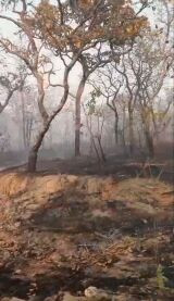 Incêndio atinge sítios na Serra de São Vicente em Mato Grosso; vídeo