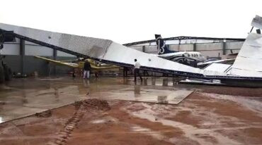 Temporal destroi aeródromo e danifica aviões em MT