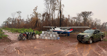 Gefron apreende 600 quilos de cocaína em avião em MT