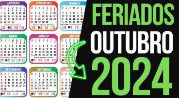 Feriados em outubro de 2024: confira o calendário das datas comemorativas do mês