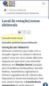 Saiba como consultar o seu local de votação; Clique no link