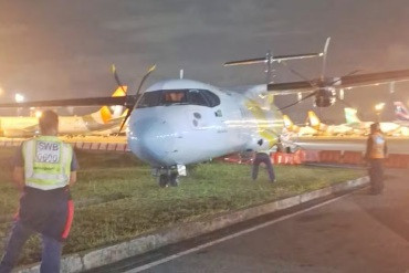 Avião da Voepass vai parar na grama no Aeroporto de Congonhas