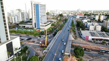 Estado conclui lançamento de vigas e libera tráfego na Miguel Sutil e Avenida do CPA