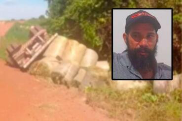 Caminhoneiro morre em acidente na zona rural em MT