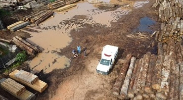 Homem é encontrado morto a pauladas no pátio de madeireira