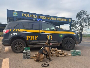 PRF apreende 46 quilos de drogas escondidos em cama de caminhão em MT