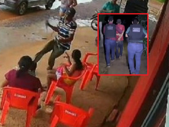 Homem que matou esposa a facadas dentro de bar é preso; veja vídeo 