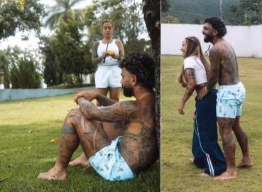 Gabigol posta fotos de momentos íntimos com Rafaella Santos após reatar namoro