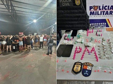 Festa organizada por facção é encerrada e 50 pessoas são detidas; veja vídeo 