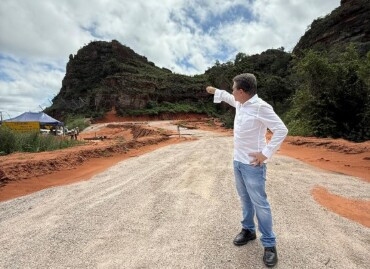 Sérgio Ricardo inspeciona obras do Portão do Inferno e anuncia reforço na fiscalização