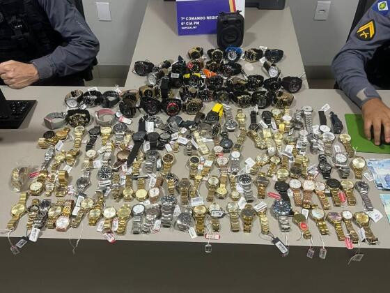PM recupera 148 relógios furtados de ótica em MT