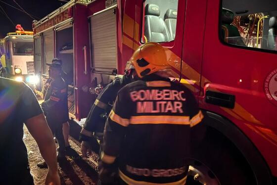 Incêndio destroi quarto de residência em MT