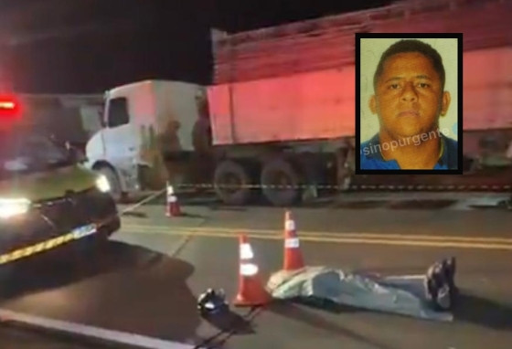 Motociclista bate em traseira de carreta e morre em Sinop 
