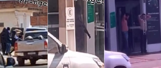 Caminhonete usada por assaltantes de banco é encontrada; caçada continua